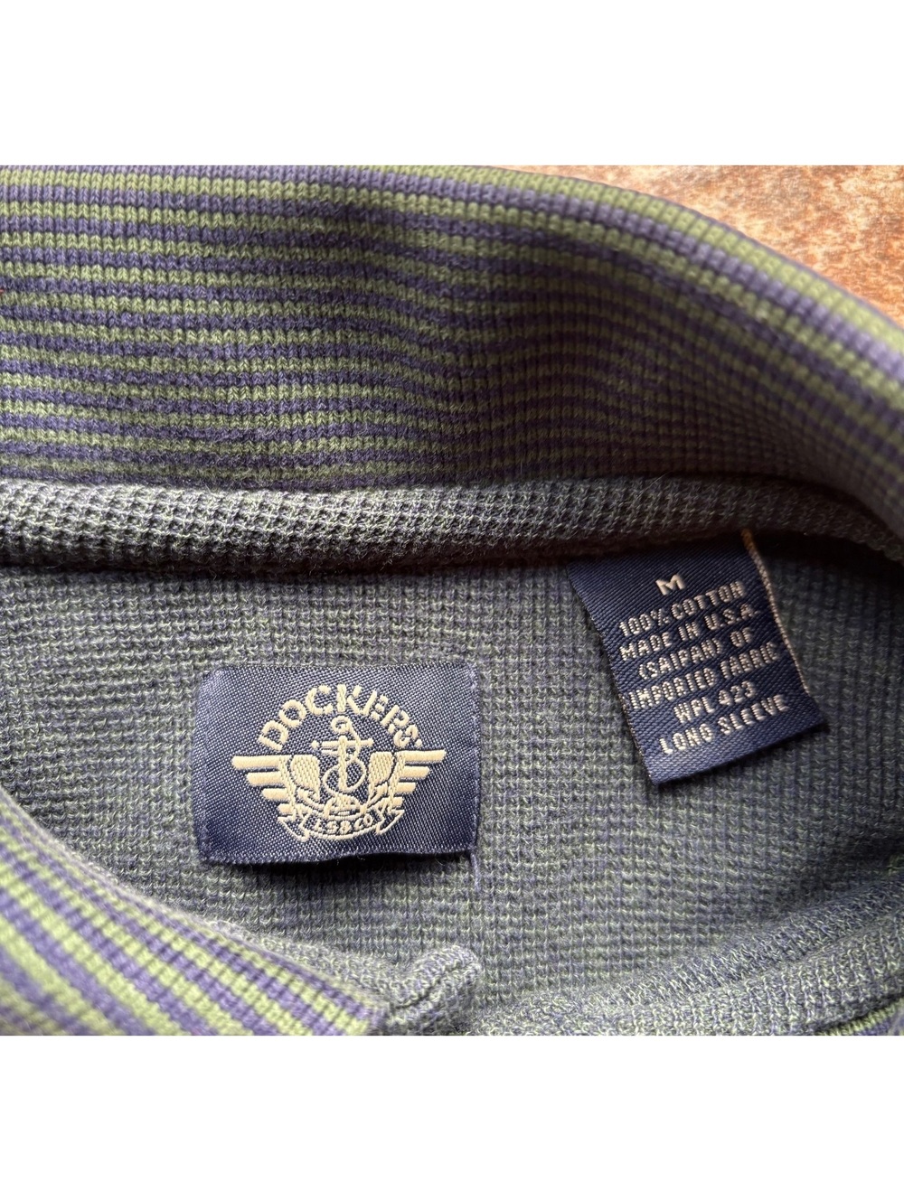 VINTAGE 90s DOCKERS LONG SLEEVE POLO Size M - Picture 4 of 8
